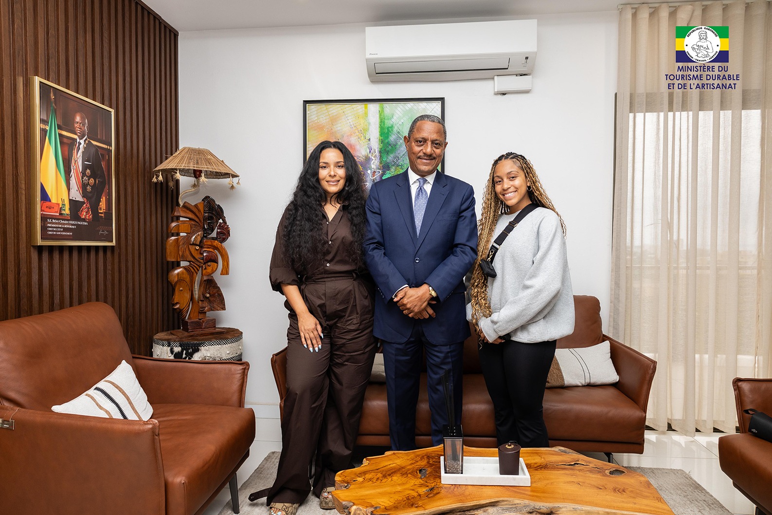 Eudoxie et Karma Bridges reçoivent en audience pour le rayonnement du Gabon